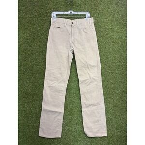 Levis 519 Jeans Mens 30x32 Tan Corduroy Pants 519 Cords White Tab USA Made 80s